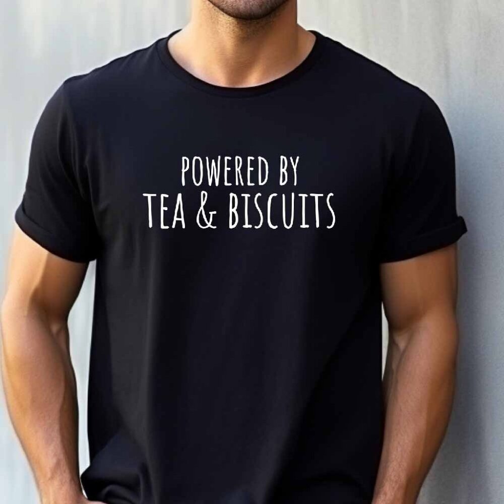 Powered By Tea And Biscuits T-Shirt